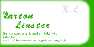 marton linster business card